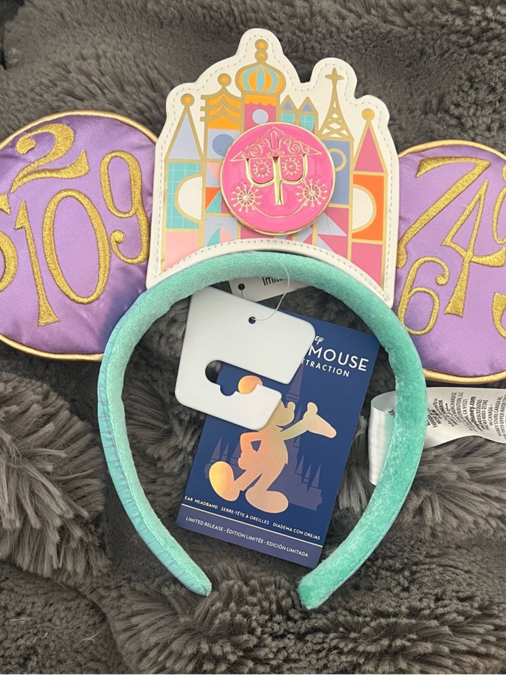 Disney WDW 50th 'It's a Small World' Castle Ear Headband in Pastel